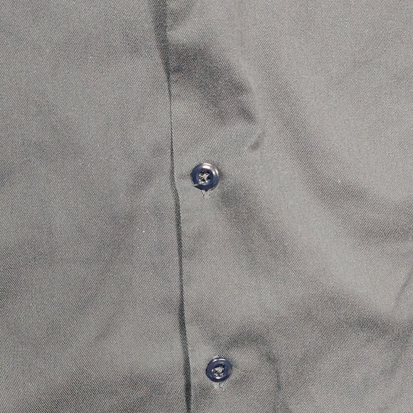 Dickies navy blue long sleeve button down shirt size medium - Picture 5 of 10